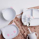 Baby Cloud Silicone Feeding Set with Anti-Slip Base White 2 Pieces
