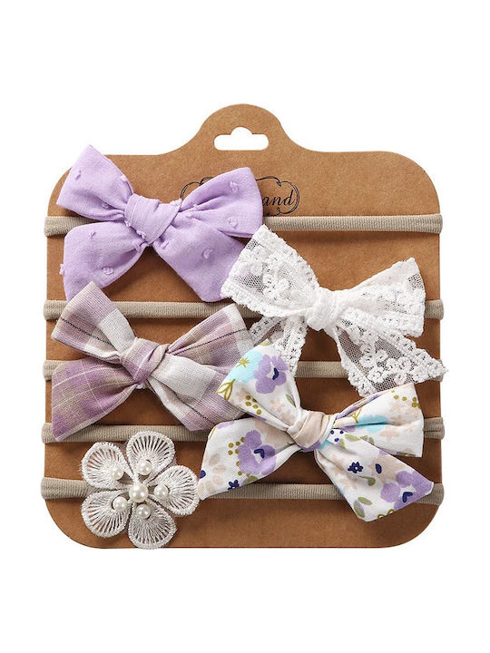 Set Kids Ribbons in Purple Colour 5 Pieces