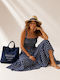 Damenrock Blau Set