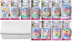 Birthday Candle Number Card=14x7cm Candle=6.5cm HOMie 3773 12 Pieces