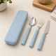 Pandaboo Baby Set with Fork in Case Light Blue 2 Pieces