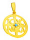 Gatsa Pendant Kids Charm Constantine Coin Gold 14K FY3474