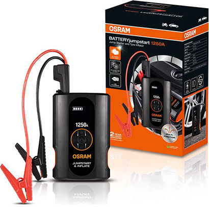 Osram Tragbarer Batterie-Starter Auto & Motorrad mit Pumpe 12V