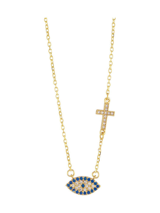Kontopoulos Necklace Eye In 9 K Gold With Zircon