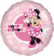 Luftballon Folie 17 Minnie Mouse Happy Birthday Pink-rosa 45 cm