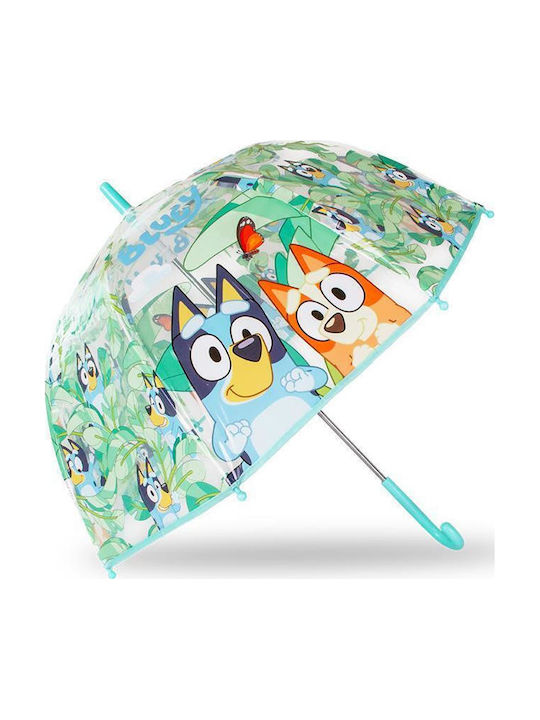 Kids Umbrella Curved Handle Transparent With Diameter 46cm
