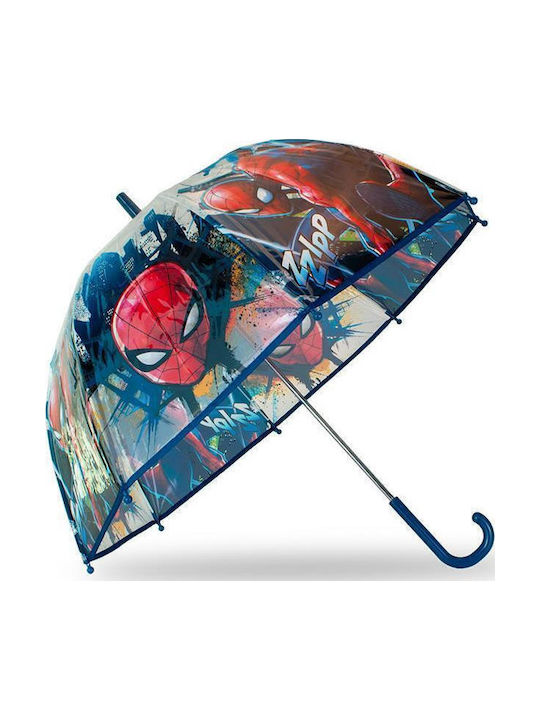 Kids Umbrella Curved Handle Transparent With Diameter 46cm