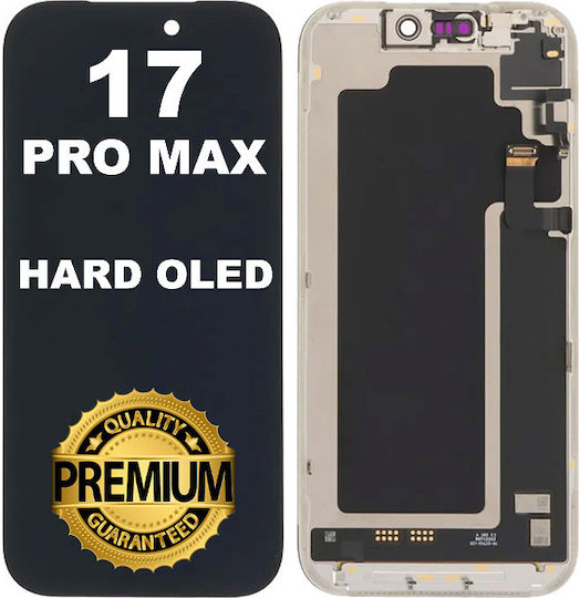 OLED екран със сензорен механизъм за Apple Iphone 17 Pro Max (Черен)