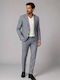 Men's Groom's Suit Grey Blue