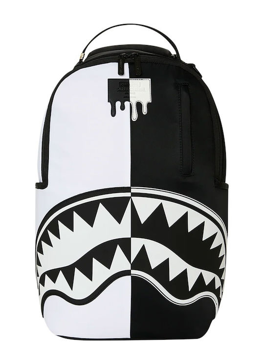 Sprayground School Backpack Junior High-High School Shark Central Black White Stencil 29 x 15 x 46cm