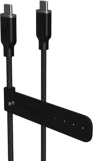 Mophie Geflochtenes Kabel USB-C männlich - USB-C 240W PD Schwarz 0,8m 409912837