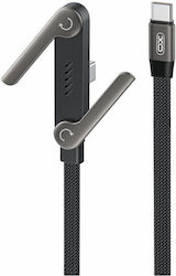 XO Flaches USB Typ-C Kabel männlich - USB-C 240W PD Schwarz 1,5m XO Flaches USB Typ-C Kabel männlich - USB-C 240W PD Schwarz 1,5m