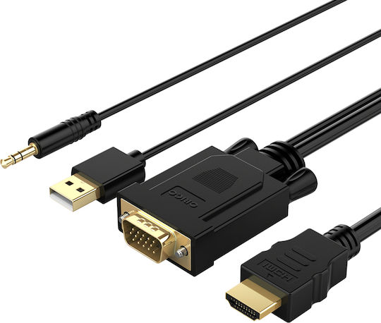 Orico XD-VATH VGA / HDMI / 3.5mm Male to VGA / HDMI / 3.5mm Female Converter
