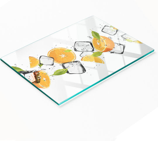 Tulup Επιφάνεια Κοπής Γυάλινη Πορτοκαλί 80x52cm