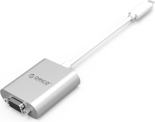 Orico USB-C male to 3.5mm VGA female Silver