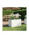 vidaXL Metallischer Weißer Pflanzgefäß 50x40x40cm