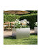 vidaXL Metallischer Pflanzgefäß in Silber 50x40x40cm