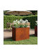 vidaXL Metallischer Blumentopf Rusty 60x30x40cm