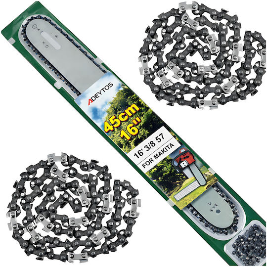 Lama Führungs Benzin Kettensäge + 2 Kettensägeblätter 45cm 16 Zoll 57 1.3 3/8