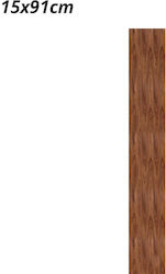Selbstklebende Kunststoff-Pvc-Boden Laminate 15x91cm Holzoptik Walnuss 1Stück Fd819-1