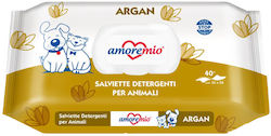 Dog and Cat Wet Wipes Amoremio Argan 40 Pcs Dog and Cat Wet Wipes Amoremio Argan 40 Pcs