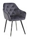 Polihome Ess- und Küchenstühle Metallisch Grau 2Stücke 59x61.5x86.5cm