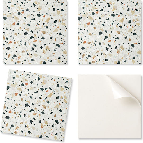 PVC Tile Set Decorative Design Kitchen Or Bathroom Stone Background 4x50x50 Cm
