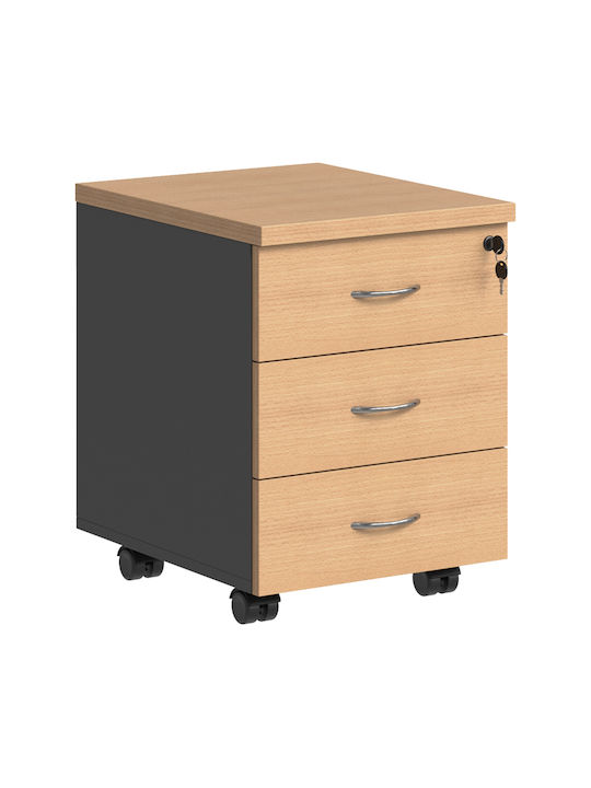 Office Drawer Wooden Fesialo with Wheels, Lock ...