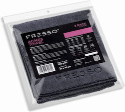 Fresso Lavete din Microfibră pentru Lustruire / Curățenie / Uscare 360gsm 40x40cm 3 Bucăți