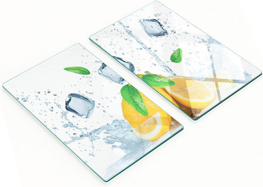 Tulup Σετ Επιφάνεια Κοπής Γυάλινη Μπλε 52x30cm 2τμχ