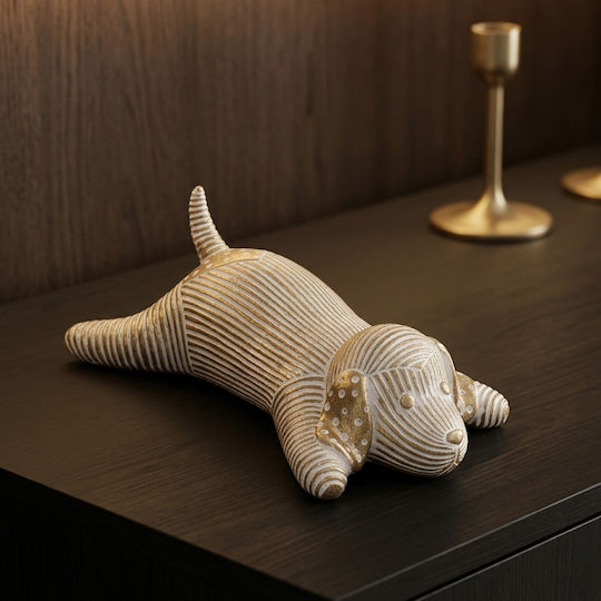 Keskor Figurină Decorativă Câine Din Polirosină 20x13x7.5cm