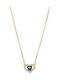 Senza Necklace With Heart Design In Gold Plated Silver