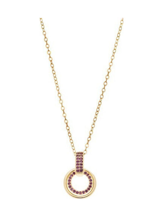 Senza Double Necklace Made of Gold Plated Silver