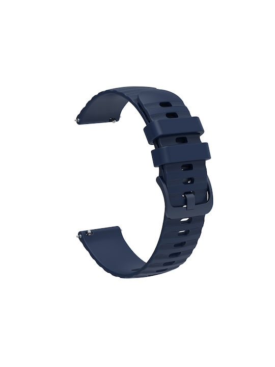 Silicone Strap Dot Wavy Pattern Amazfit Bip 6 46mm Navy Blue