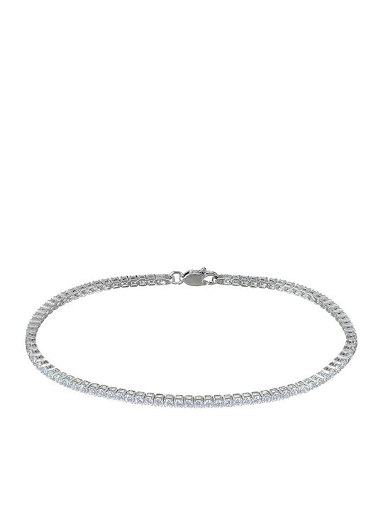 Senzio Belibasakis Women's Riviera Bracelet in 14K White Gold with Zircon
