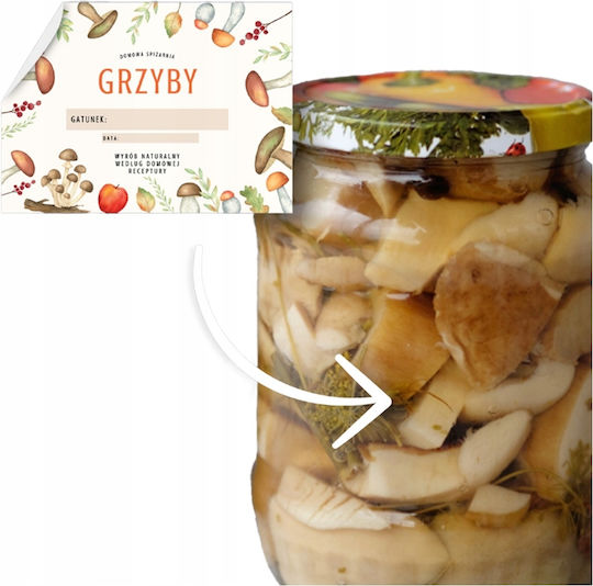 10x Mushroom Jar Labels Stickers Homemade Homemade Jams