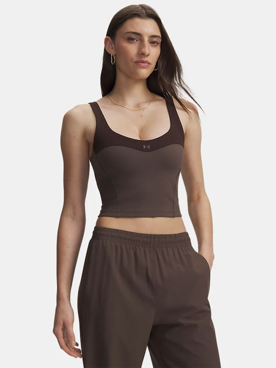 Under Armour Motion Women's Crop Top Sleeveless Brown