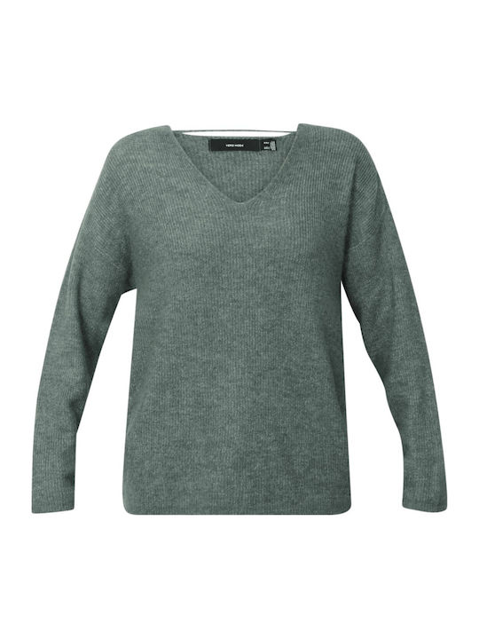 Vero Moda Bluză damă cu decolteu în V Verde