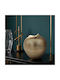 Keskor 67342-1 Polyresin Tischdekoration Mit Apfel Schwarz Gold
