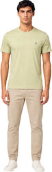 Marina Marina Herrenblusen Kurzarm T-Shirt Grün M04T-Verde