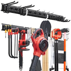 Organizator pentru unelte și accesorii Greutate maximă de încărcare 270 Kg 3 X Șine 12 X Cârlige Lungime 126 Cm Organizator pentru unelte și accesorii Greutate maximă de încărcare 270 Kg 3 X Șine 12 X Cârlige Lungime 126 Cm