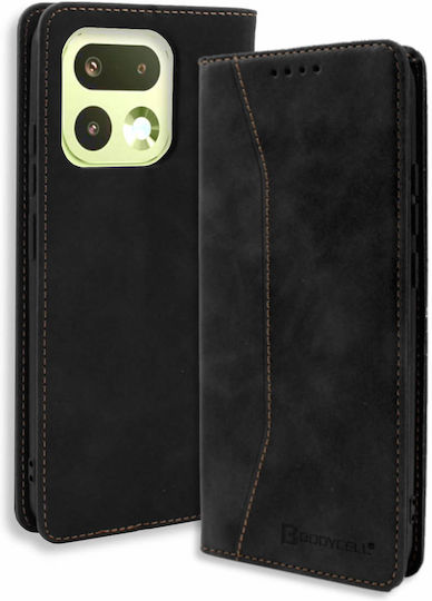 Bodycell Книга от изкуствена кожа / кожа Черен (Realme 16 Pro)