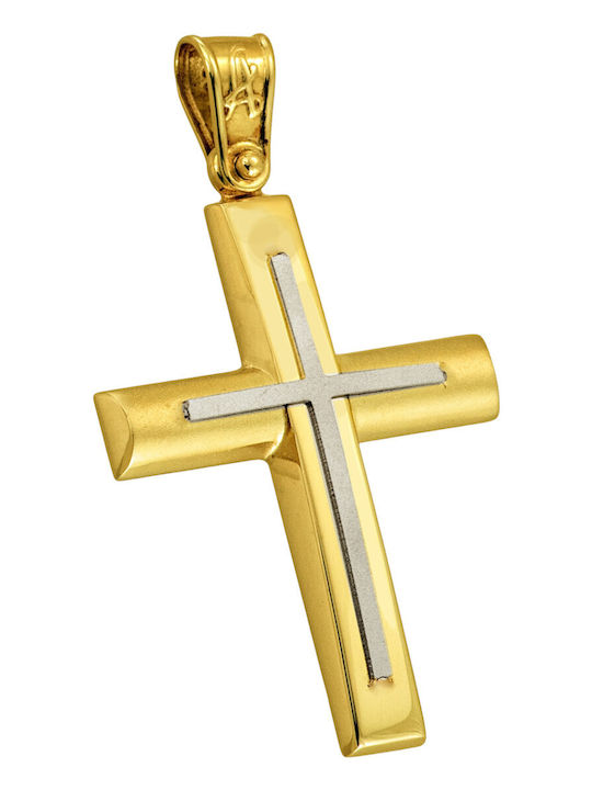 Senzio Belibasakis Men's Gold Cross 14K with Chain
