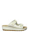 Кожени Дамски Анатомични Сандали Flatforms Екрю ГΥ-08459-11-4