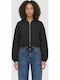 Cropped Women's Sweatshirt Hoodie Black