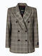 Pinko Long Women's Double Breasted Beige Blazer