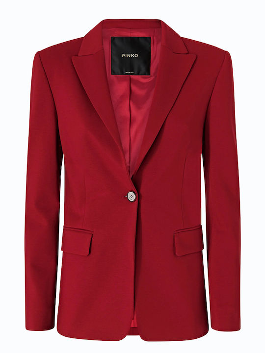 Pinko Long Women's Double Breasted Blazer Red