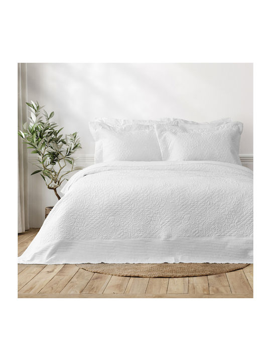 Nima Always Set Coverlets Double Microfiber Whi...