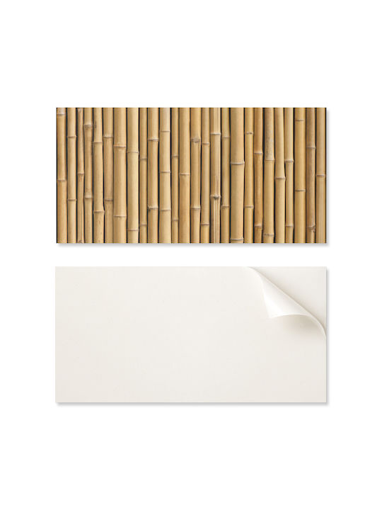 Plăci de faianță din vinil Decor bucătărie sau baie Textură naturală bambus 6x60x30 bucăți