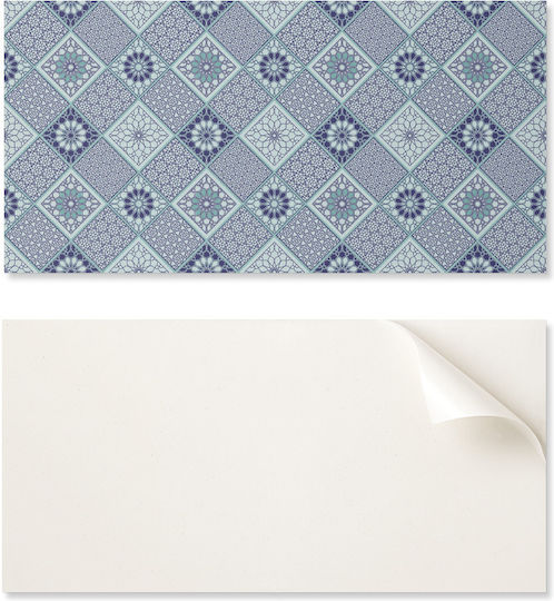 Decorative Vinyl Panel Graphics Kitchen Or Bathroom 100x50 Cm Geometric Patterns Mosaic